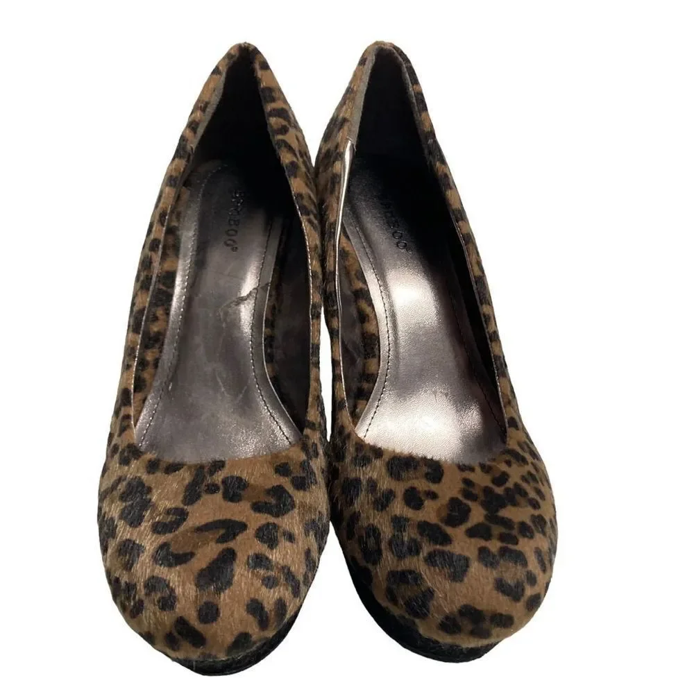 BAMBOO‎ Platform Wedge Heel Animal Print “Caesar-77” Size 10